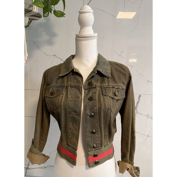 Alexander McQueen | Women’s Vintage Cropped Denim Jacket Size EU 38 / US 8 - Picture 1 of 8